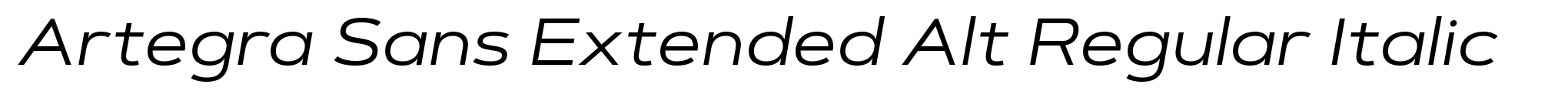 Artegra Sans Extended Alt Regular Italic image